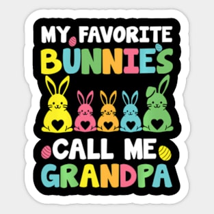 My Favorite Bunnies Call Me Grandpa Family Easter Sticker